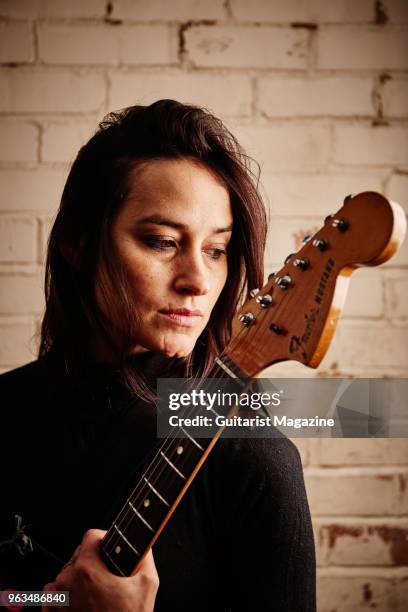 Theresa Wayman, Jenny Lee Lindberg and Emily Kokal of indie rock group Warpaint, photographed before a live performance at the O2 Academy in Oxford,...