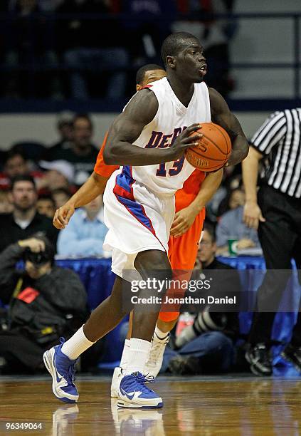 Mac Koshwal of the DePaul Blue Demons passes the ball against the Syracuse Orange at the Allstate Arena on January 30, 2010 in Rosemont, Illinois....