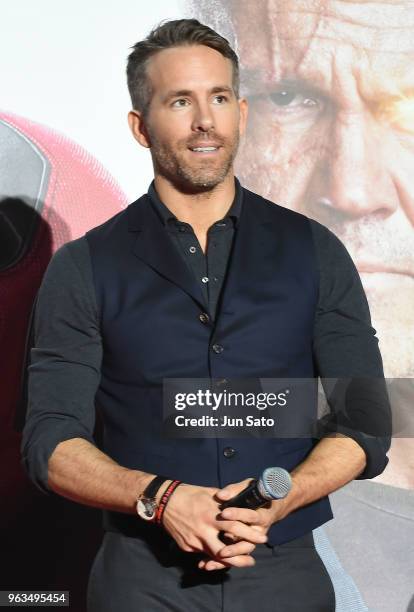 Ryan Reynolds attends the 'Deadpool 2' Tokyo Premiere at the Roppongi Hills on May 29, 2018 in Tokyo, Japan.