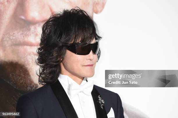 Singer Toshi of X Japan attends the 'Deadpool 2' Tokyo Premiere at the Roppongi Hills on May 29, 2018 in Tokyo, Japan.