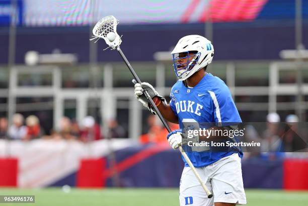 Duke Blue Devils defender JT Giles-Harris during the NCAA Division I Men's Championship match between Duke Blue Devils and Yale Bulldogs on May 28 at...