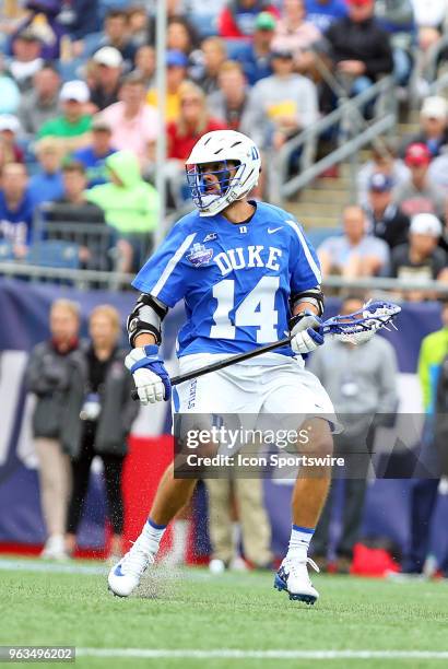 Duke Blue Devils attackman Justin Guterding during the NCAA Division I Men's Championship match between Duke Blue Devils and Yale Bulldogs on May 28...