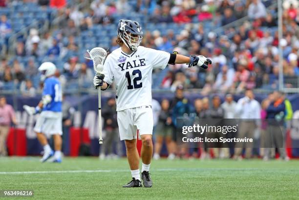 Yale Bulldogs midfielder Brian Tevlin during the NCAA Division I Men's Championship match between Duke Blue Devils and Yale Bulldogs on May 28 at...