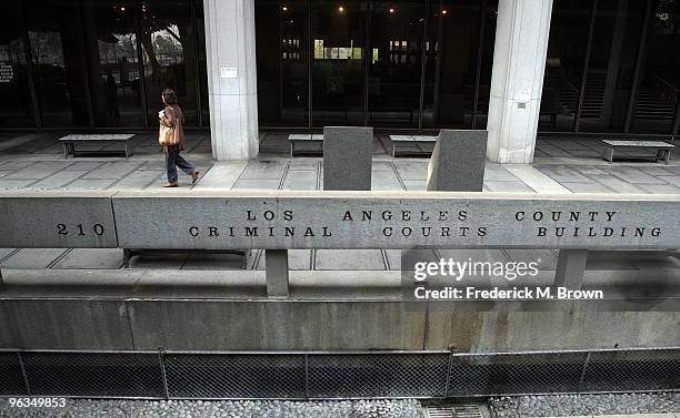 Exterior view of the Los Angeles County Criminal Courts Building where Redmond James O' Neal is scheduled for a court appearance for violating the...