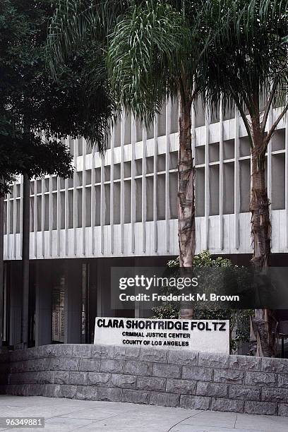 Exterior view of the Los Angeles County Criminal Courts Building where Redmond James O' Neal is scheduled for a court appearance for violating the...