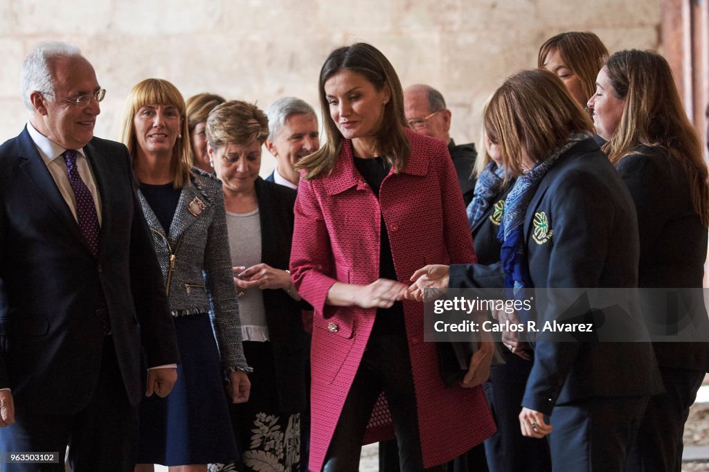 Queen Letizia of Spain Attends Journalism and Language Seminar in La Rioja