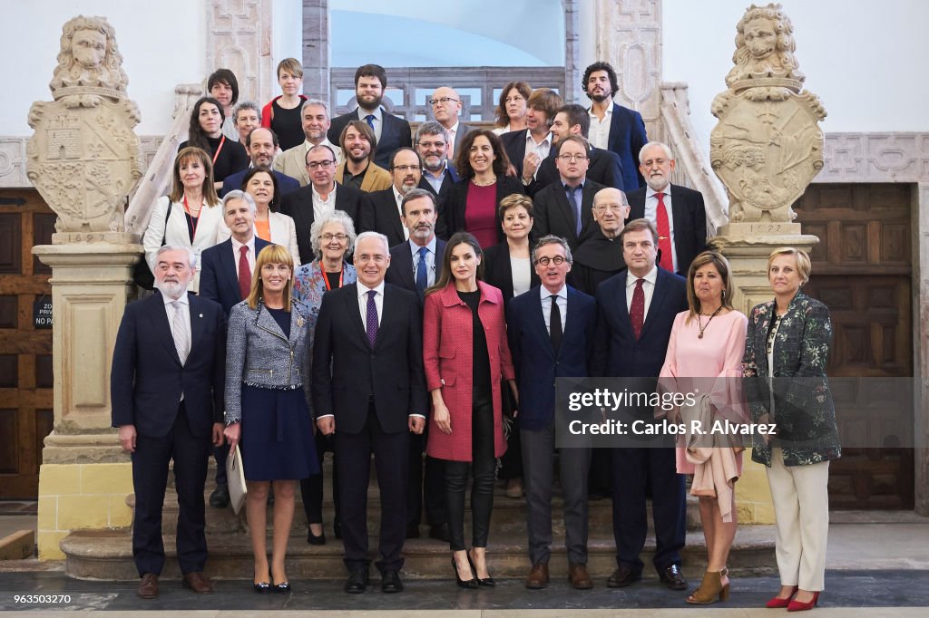 Queen Letizia of Spain Attends Journalism and Language Seminar in La Rioja