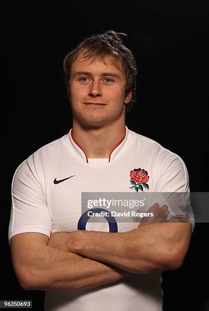 Mathew Tait of England Rugby Union poses for a portrait at Pennyhill Park Hotel on February 1, 2010 in Bagshot, England.