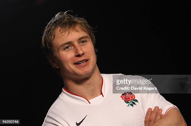 Mathew Tait of England Rugby Union poses for a portrait at Pennyhill Park Hotel on February 1, 2010 in Bagshot, England.