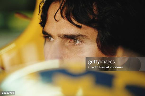 Nelson Piquet, driver of the Benetton-Ford B191 during practice for the San Marino Grand Prix 27th April 1991 at the Autodromo Enzo e Dino Ferrari in...