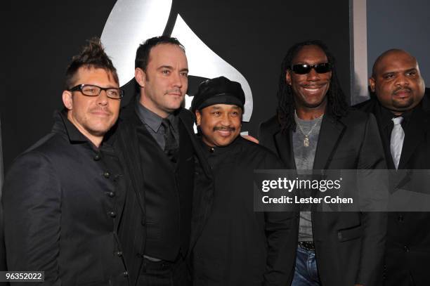 Dave Matthews Band arrives at the 52nd Annual GRAMMY Awards held at Staples Center on January 31, 2010 in Los Angeles, California.