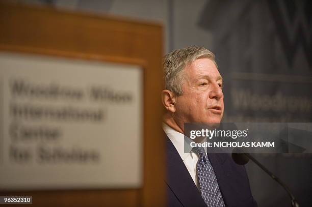 Crown Prince Alexander II of Serbia speaks at the Woodrow Wilson Center in Washington on February 2, 2010 during a forum entitled "Achieving the...