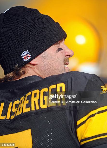 Quarterback Ben Roethlisberger of the Pittsburgh Steelers awaits the start of a game on December 27, 2009 against the Baltimore Ravens at Heinz Field...