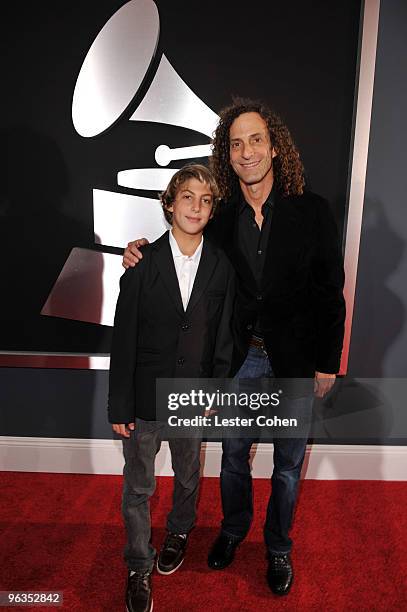 Noah Gorelick and musician Kenny G arrive at the 52nd Annual GRAMMY Awards held at Staples Center on January 31, 2010 in Los Angeles, California.