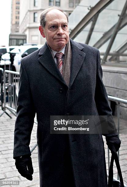 Irving Picard, partner at Baker & Hostetler LLP, leaves U.S. Bankruptcy Court in New York, U.S., on Tuesday, Feb. 2, 2010. The judge overseeing the...