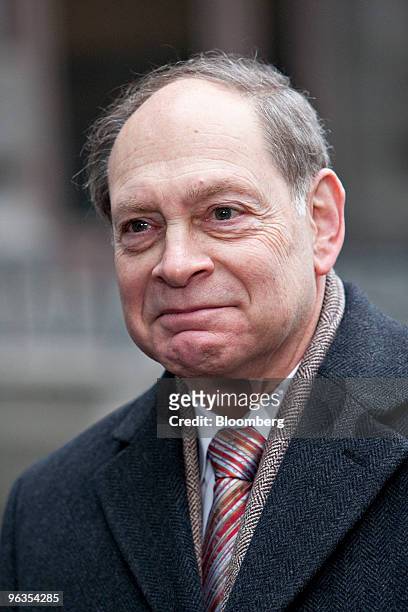 Trustee Irving Picard, partner at Baker & Hostetler LLP, pauses during an interview outside U.S. Bankruptcy Court in New York, U.S., on Tuesday, Feb....