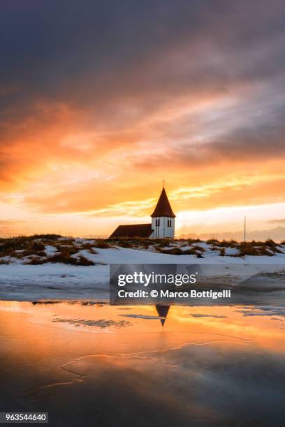 hellnar church, iceland - hellnar stock pictures, royalty-free photos & images