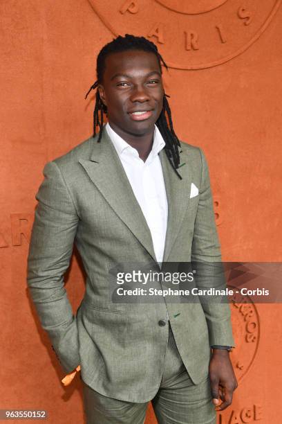 Football player Bafetimbi Gomis attends the 2018 French Open - Day three at Roland Garros on May 29, 2018 in Paris, France.