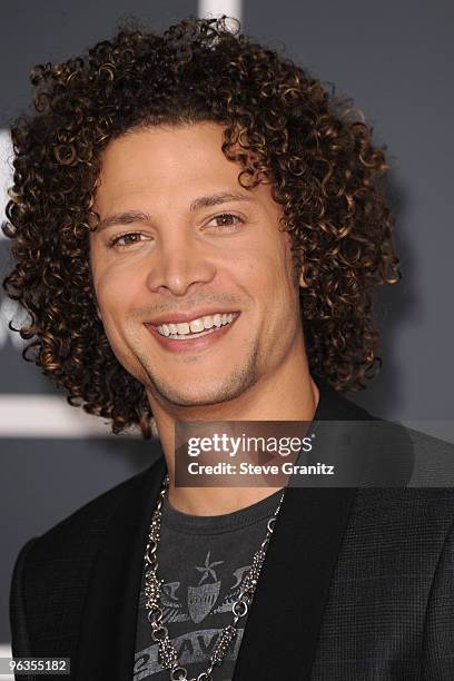Personality Justin Guarini arrives at the 52nd Annual GRAMMY Awards held at Staples Center on January 31, 2010 in Los Angeles, California.