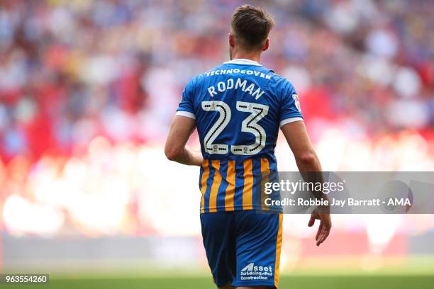 Alex Rodman of Shrewsbury Town during the Sky Bet League One Play Off Final between Rotherham United and Shrewsbury Town at Wembley Stadium on May...