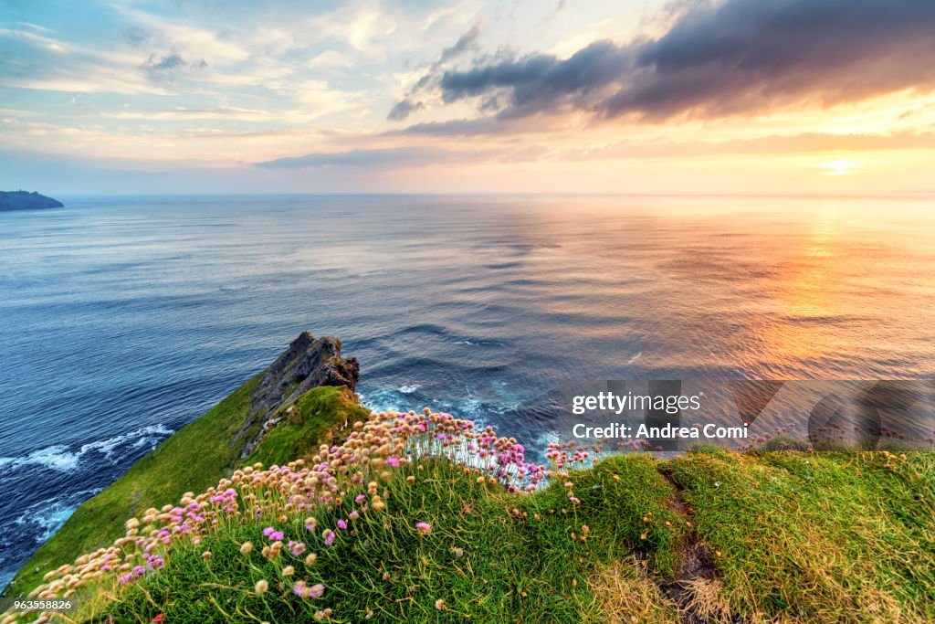 Sunset at the Cliffs of Moher