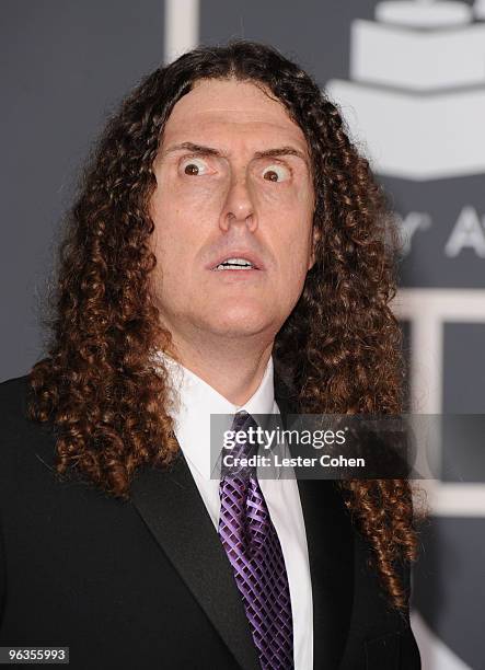 Singer Weird Al Yankovic arrives at the 52nd Annual GRAMMY Awards held at Staples Center on January 31, 2010 in Los Angeles, California.