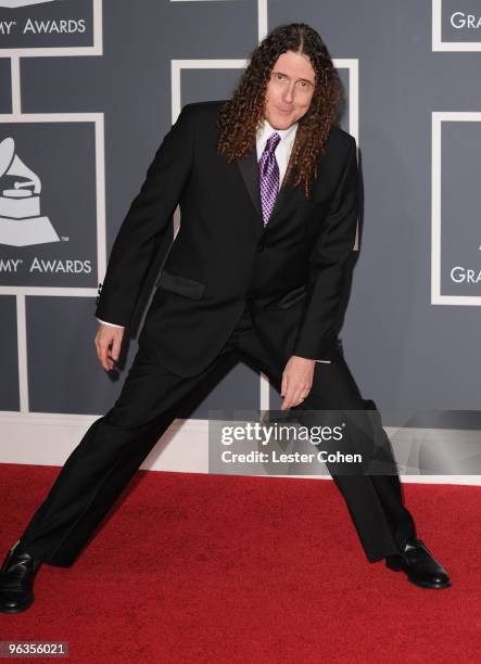 Singer Weird Al Yankovic arrives at the 52nd Annual GRAMMY Awards held at Staples Center on January 31, 2010 in Los Angeles, California.