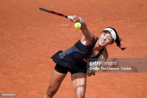 French Open Tennis Tournament - Day One. Wang Qiang of China in action during her victory over Venus Williams of the United States on Court...