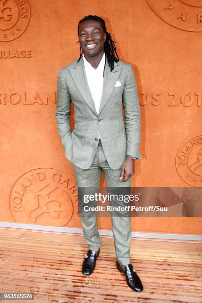 Football player Bafetimbi aka Bafe Gomis attends the 2018 French Open - Day Three at Roland Garros on May 29, 2018 in Paris, France.