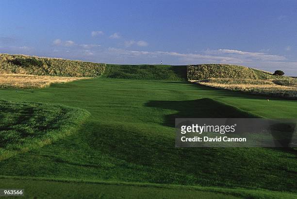 General view of the Par 4, 11th hole at the Muirfield Golf and Country Club at Gullane in Edinburgh, Scotland. \ Mandatory Credit: David Cannon...