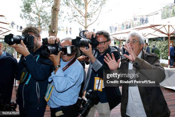 Actor Michel Boujenah attends the 2018 French Open - Day Three at Roland Garros on May 29, 2018 in Paris, France.