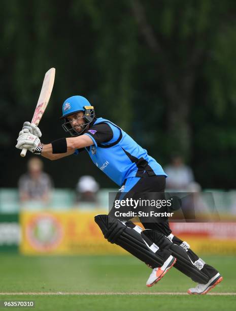 Royals batsman Callum Ferguson hits out during the Royal London One Day Cup match between Worcestershire and Leicestershire at New Road on May 29,...