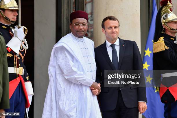 The President of the French Republic, Mr. Emmanuel Macron welcomed His Exc. Mr Mahamadou ISSOUFOU, President of the Republic of Niger, For the...