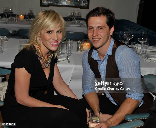 Natasha Bedingfield and Matt Robinson attend Antonio "L.A." Reid's Post-GRAMMY Dinner Hosted by Jay-Z at Cecconi's Restaurant on January 31, 2010 in...