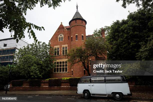 Vehicle is parked outside the home of Jimmy Page stands in Kensington and Chelsea on May 29, 2018 in London, England. British singer Robbie Williams...