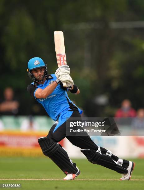 Royals batsman Callum Ferguson hits out during the Royal London One Day Cup match between Worcestershire and Leicestershire at New Road on May 29,...