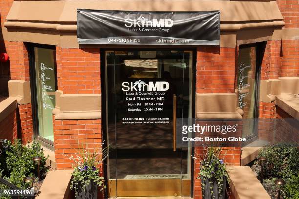 Skin MD at 209 Newbury St. In Boston is pictured on May 5, 2018. With summer on the way, the citys best-known shopping street is primping itself for...