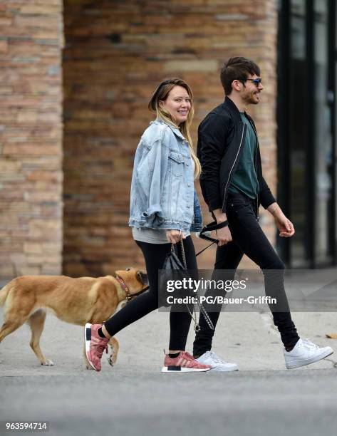 Hilary Duff and Matthew Koma are seen on May 29, 2018 in Los Angeles, California.