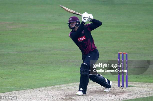 Ben Green of Somerset bats during the Royal London One-Day Cup match between The Kent Spitfires and Somerset at The Spitfire Ground on May 29, 2018...