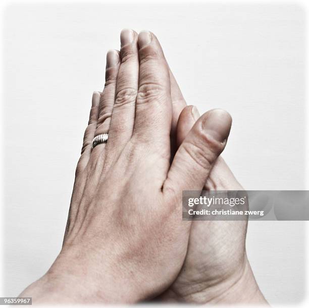 praying hands - zwerg stock pictures, royalty-free photos & images