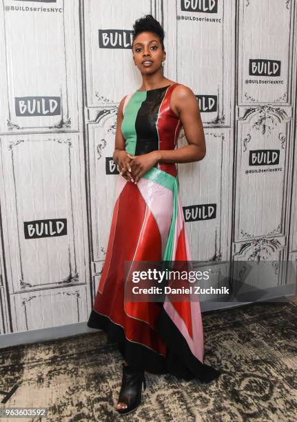 Condola Rashad attends the Build Series to discuss the broadway show 'Saint Joan' at Build Studio on May 29, 2018 in New York City.