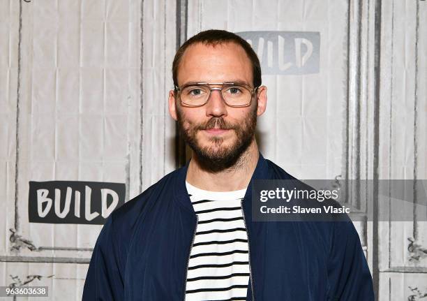 Actor Sam Claflin visits Build Series to discuss "Adrift" at Build Studio on May 29, 2018 in New York City.