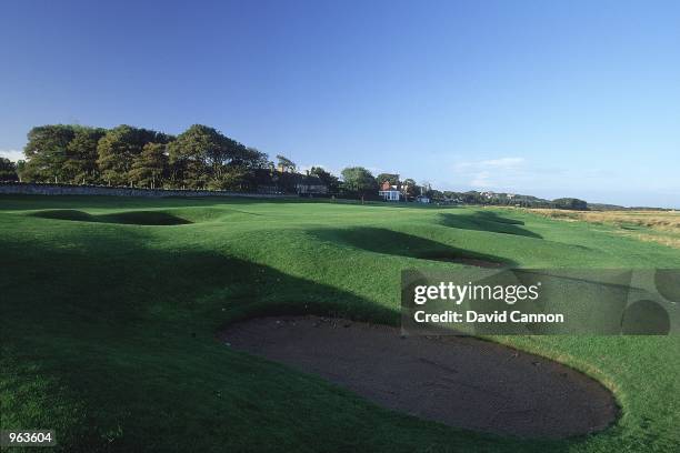 General view of the Par 5, 9th hole at the Muirfield Golf and Country Club at Gullane in Edinburgh, Scotland. \ Mandatory Credit: David Cannon...