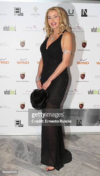 Valeria Marini attends the Charity Gala Dinner as part of the Rome Fashion Week Spring / Summer 2010 on February 2, 2010 in Rome, Italy.