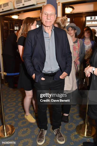 Patrick Stewart arrives at the press night performance of "Consent" at the Harold Pinter Theatre on May 29, 2018 in London, England.