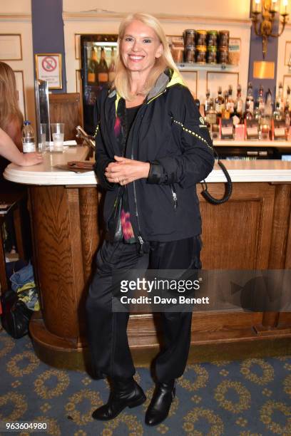 Anneka Rice arrives at the press night performance of "Consent" at the Harold Pinter Theatre on May 29, 2018 in London, England.