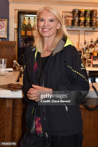 Anneka Rice arrives at the press night performance of "Consent" at the Harold Pinter Theatre on May 29, 2018 in London, England.