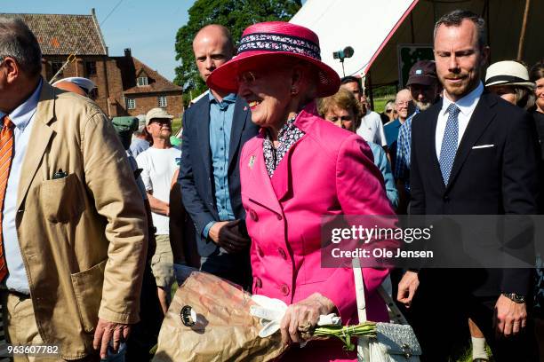 Queen Margrethe of Denmark and Jacob Ellemann-Jensen , Minister of Environment and Agriculture, during the inagguration of the new national park on...