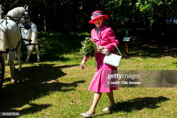 Queen Margrethe of Denmark during the inagguration for the new national park on May 29th 2018 in Esrum, Denmark. The new national park, which is...