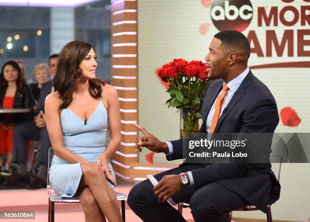 The new Bachelorette, Becca Kufrin is a guest on "Good Morning America," on Tuesday, April 29, 2018 airing on the Walt Disney Television via Getty...